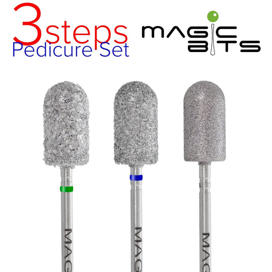 Magic bits Pedicure Cylinders Set for "3 steps" pedicure (D8 mm)