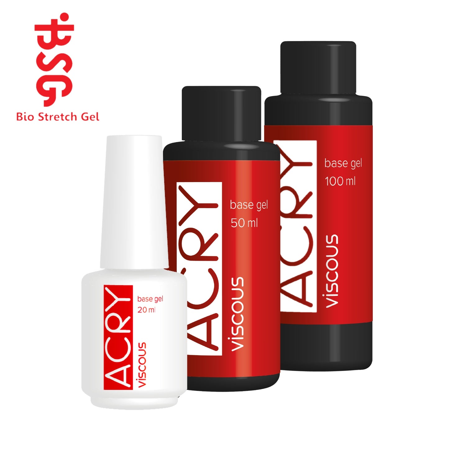 BSG ACRY - Base clear gel with acrylic powder (20 ml/50ml/100ml)